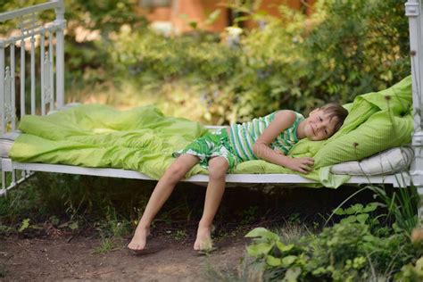 Sleep On Nature Stock Photo Image Of Caucasian Child 42951878