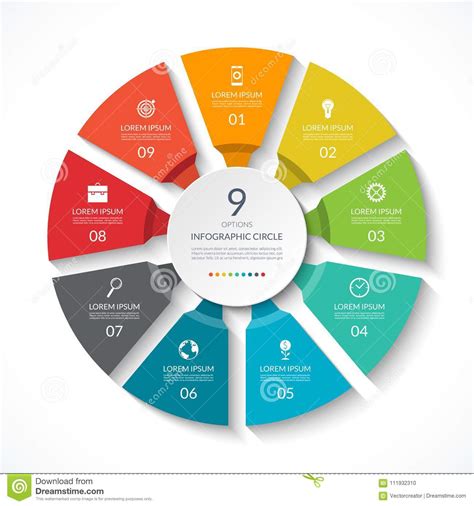 Circular Infographic Flow Chart Process Diagram Circle Or Pie Graph Images