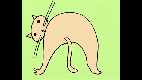 Simple cartoon drawing, vector illustration. How to Draw a Cartoon Cat Simple Step-by-Step Drawing for ...