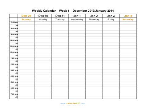 Weekly blank calendar without dates template service in weekly blank calendar section we have provided numbers of blank calendar templates with no dates. Weekly Calendar 2015 - Free Weekly Calendar Templates
