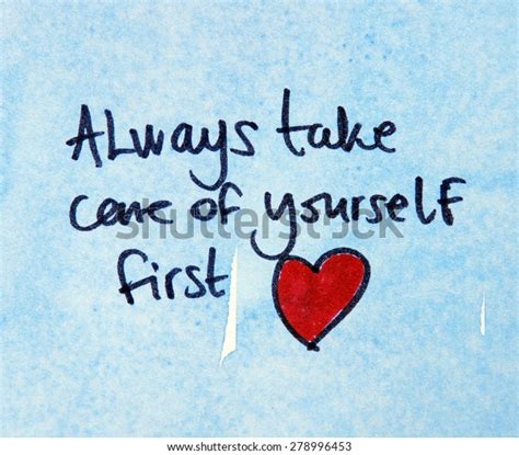 Always Take Care Yourself First Stock Illustration 278996453