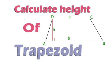 How To Calculate Height Of Trapezoid Youtube