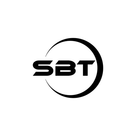 Sbt Letter Logo Design With White Background In Illustrator Vector