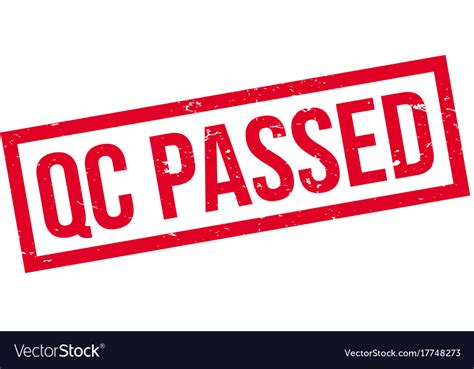 Qc Passed Rubber Stamp Royalty Free Vector Image