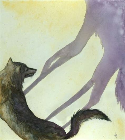 Aesops Fables The Wolf And His Shadow