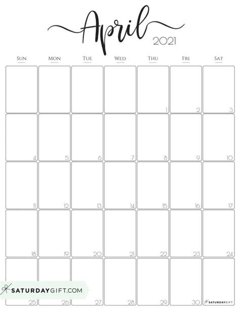 Printable Monthly Calendar 2021 Vertical 2021 Printable Calendars