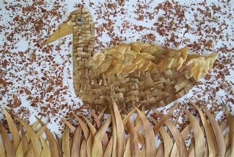 Contoh Mozaik Dari Kertas Origami Kolase Seni Kering Binatang Mozaik