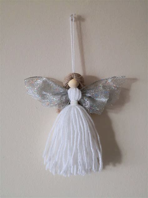 Yarn Angel Ornament Christmas Decoration Fairies Etsy Angel