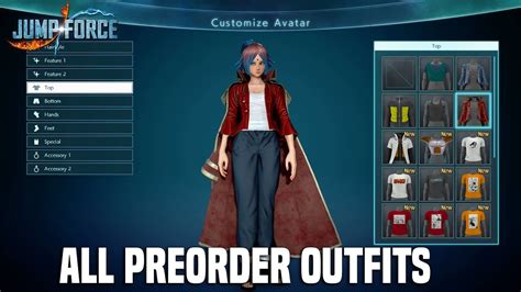 Jump Force All Pre Order Outfits Gold Edition Youtube