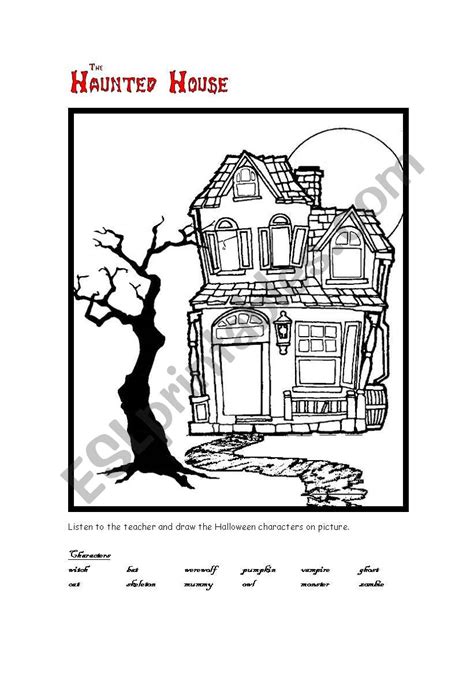 Haunted House Worksheet