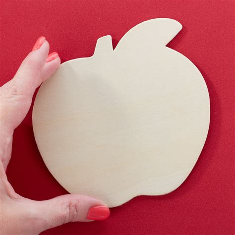 Unfinished Wood Apple Cutout Wood Cutouts Wood Crafts Craft Supplies