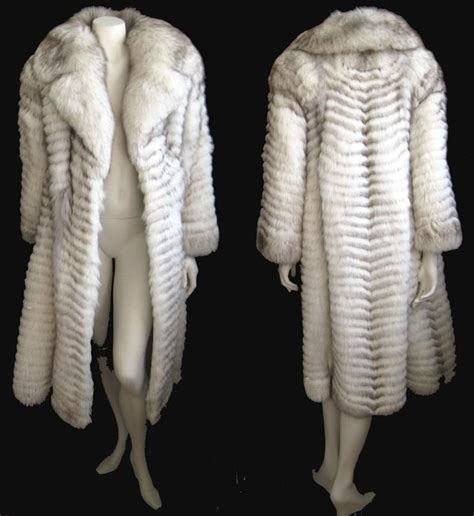 White Fox Fur Long Coat Great Gatsby Party Bolero Jacket Heavenly Real Vintage Norwegian Fur