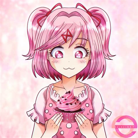 Natsuki Loves Cupcakes~ 💗 By Seireiart On Twitter Ddlc
