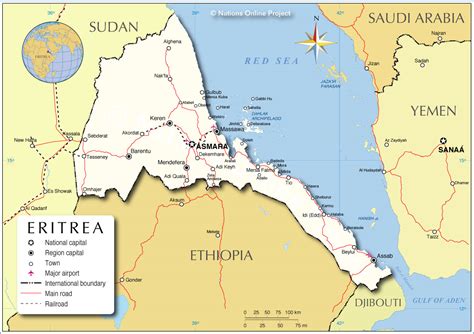 Political Map Of Eritrea Nations Online Project