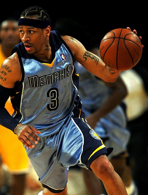 A Rare Photo Of Allen Iverson In A Memphis Grizzlies Uniform Sports