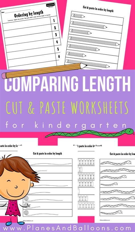Comparing Lengths Worksheet For Kindergarten