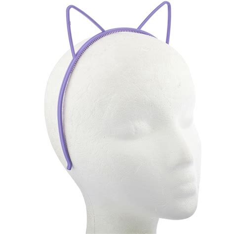 Assroted Color Plastic Cat Ears Headband Multi Pack 3pcs Hair