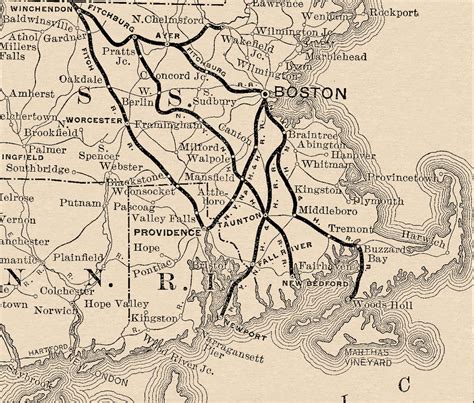 Rutland Railroad Vintage Map Etsy