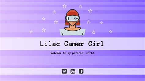 Lilac Gamer Girl Youtube Banner