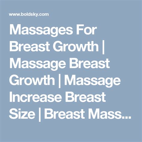 pin on breast growth massages