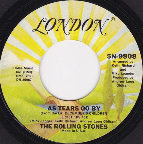 The Rolling Stones As Tears Go By 1976 Vinyl Discogs