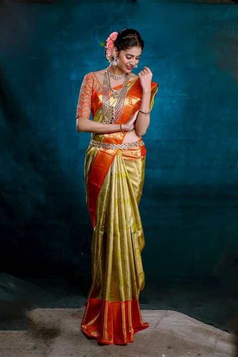 Kanjeevaram Saree Wedding Saree Blouse Bridal Silk Saree Saree Dress