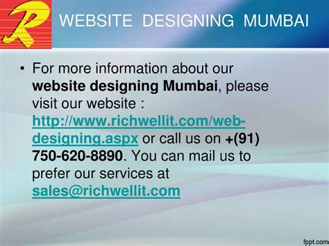 Ppt Website Designing Mumbai Web Designers India Richwell It