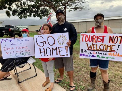 Group Of Residents Protest Tourism Over Coronavirus Concerns Maui Now