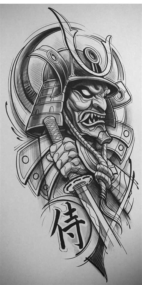 Samurai Maske Tattoo Samurai Tattoo Sleeve Samurai Warrior Tattoo