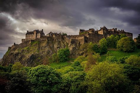 landscape castle edinburgh scotland uk wallpapers hd