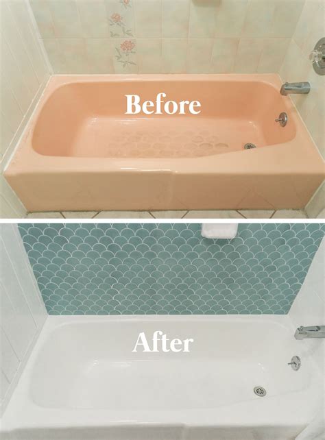 How To Paint A Bathtub And Shower For 50 Refinish Tub Painted Tub