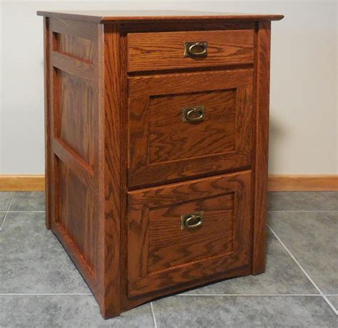 This stylish file cabinet has a contemporary design that is constructed of durable laminate. Authentic Mission Style Solid Oak 3 Drawer Filing Cabinet ...