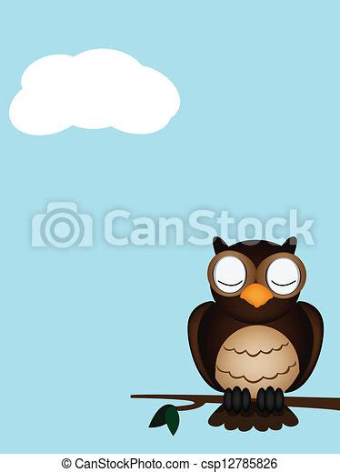 Vector Illustration Of Owl Sleeping Vector Of Illustration Csp12785826