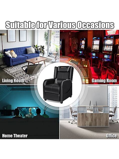 Costway Goplus Massage Gaming Recliner Chair Single Living Room Sofa Home Theater Seat