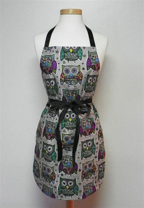 Owl Apron Womens Reversible Owl Apron Owl Aprons Owl Lover Ts Owl Quilts