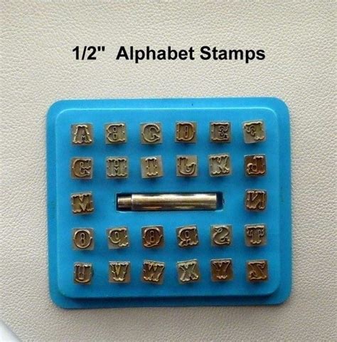 Realeather by silver creek tools will come to your rescue when you'd like to do leather crafting. Alphabet Stamp Set for Imprinting Leather or Clay 1/2