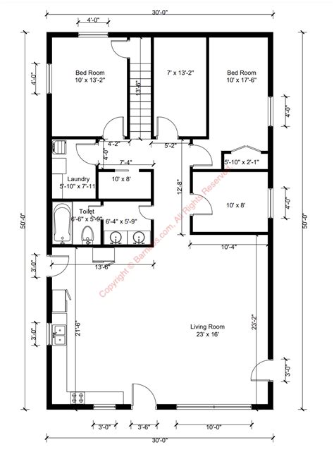 Barndominium Floor Plan 4247 Barndos