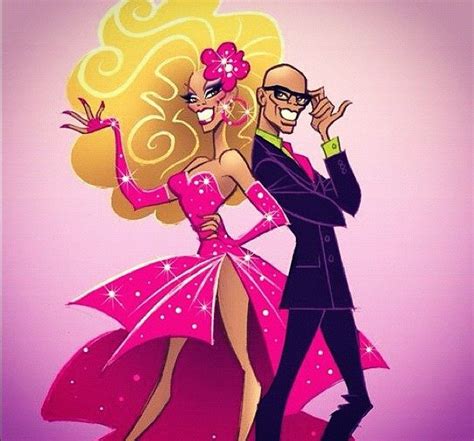 Happy birthday to my favourite queen, cartoon men wearing. RuPAUL | Caricature, Illustration, Artwork