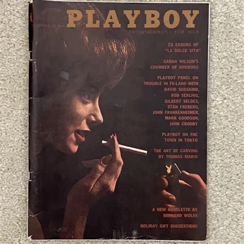 Vtg Playboy Magazine Nov Anita Ekberg Photos Varga Girl Cf Intact