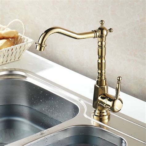 This is due in part because of the chemicals that comprise gold. Luxury Gold Chrome Finish Kitchen Sink Faucet