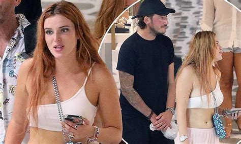 Bella Thorne Dons A Skimpy Crop Top For A Night Out With Her Mystery