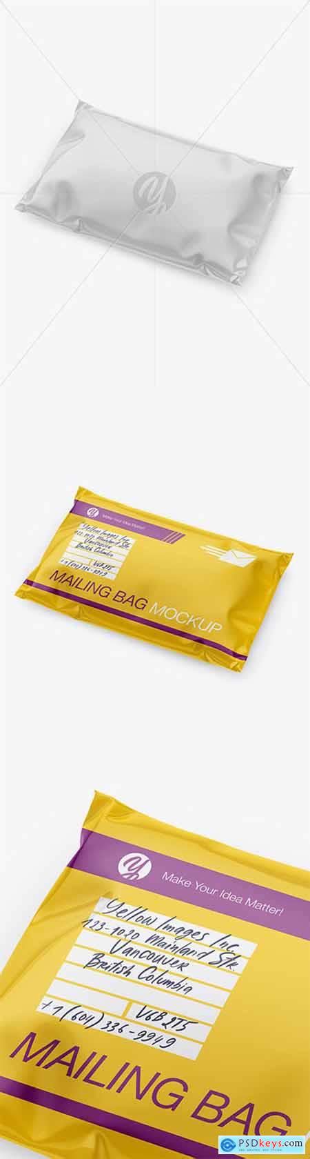 Download Glossy Mailing Bag Mockup - Half Side View 54810 » Free ...