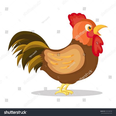 Illustration Cute Cock Stock Vector Royalty Free 183108758 Shutterstock