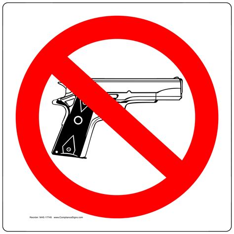 Alcohol Drugs Weapons Weapons Restricted Sign No Guns Allowed Symbol
