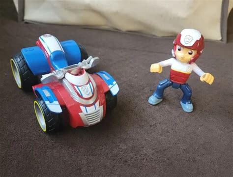 Paw Patrol Rescue Ryder Action Figure With 4 Wheel Atv Vehicle Spin