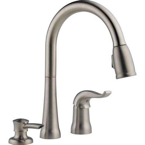 Red white & blue + see all. Delta Kate Single Handle Pull-Down Kitchen Faucet with ...