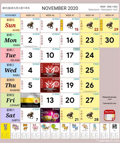 Extraordinary Calendar 2020 Malaysia Kuda Calendar 2020 Calendar