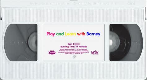 Opening And Closing To Barney Play And Learn With Barney 2000 Vhs