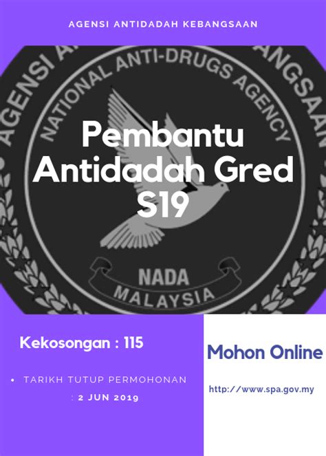 Contoh soalan peperiksaan online pembantu antidadah gred s19 aadk. Jawatan Kosong Pembantu Antidadah Gred S19 2019 ...