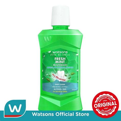 promo watsons fresh mint mouthwash 500ml diskon 25 di seller watsons official store warehouse